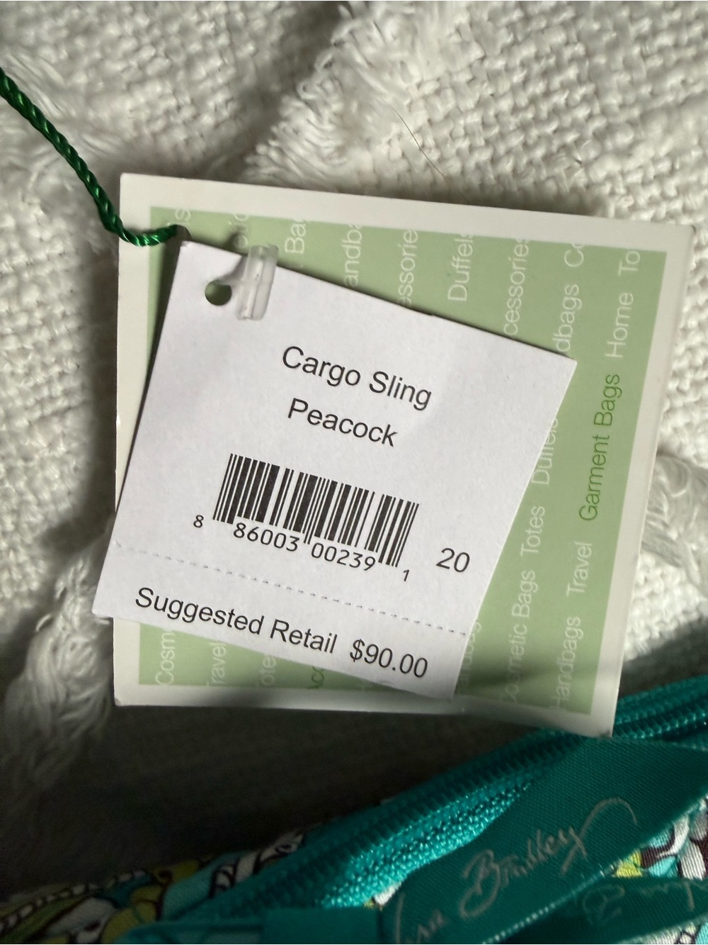 Vera Bradley Peacock Cargo Sling Crossbody Bag NWT Retired Rare - Picture 2 of 4